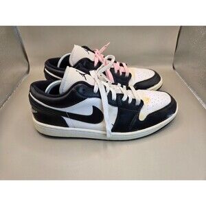 Air Jordan 1 Low Panda Shoes Women's 12 Black White Athletic Lifestyle Sneakers